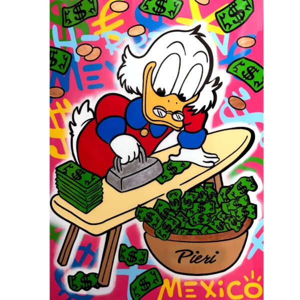 Scroogue Duck Ironing Money